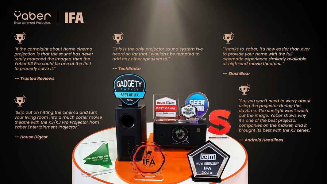 Yaber亮相IFA 2024：K3系列旗舰投影仪斩获11项媒体大奖